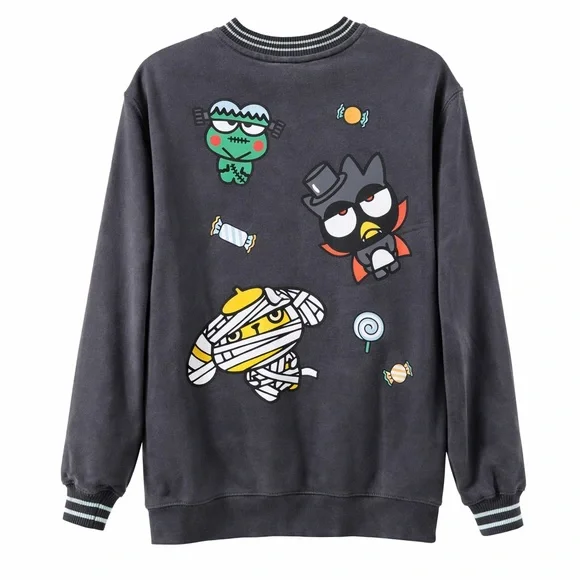 Hello Kitty & Friends Glow In Dark Halloween Sweatshirt Kuromi Badtz Maru S - Picture 3 of 15
